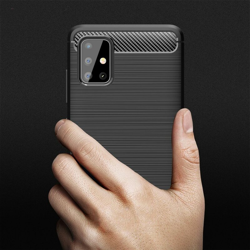Techsuit Carbon Silicone - θήκη για Samsung Galaxy A51 - Μαύρο - Image 3
