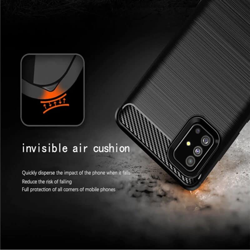 Techsuit Carbon Silicone - θήκη για Samsung Galaxy A51 - Μαύρο - Image 6