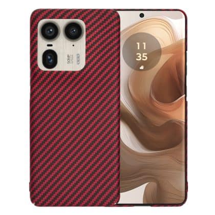 Techsuit Carbonite FiberShell - θήκη για Motorola Edge 50 Ultra - Κόκκινο