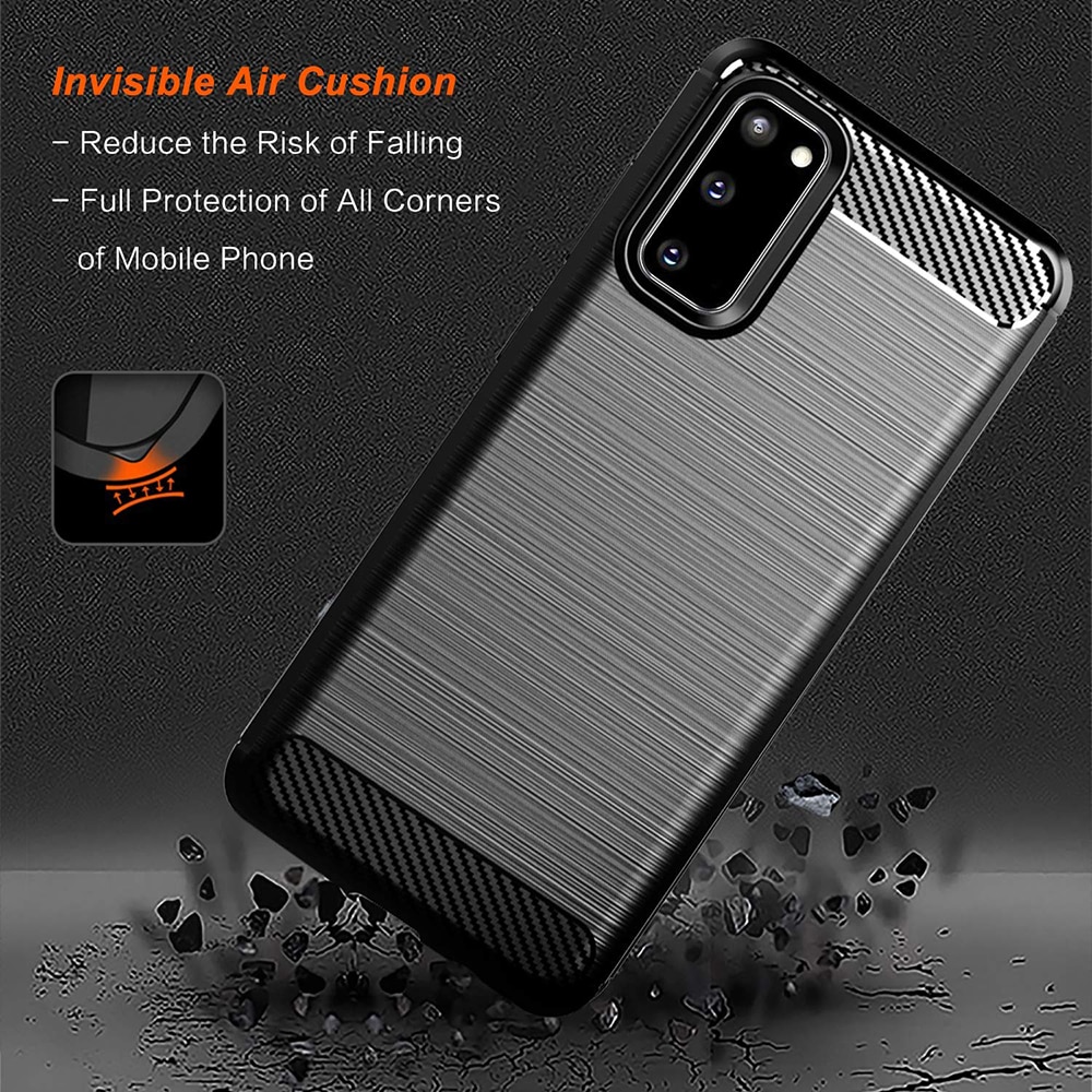 Techsuit Carbon Silicone - θήκη για Samsung Galaxy S20 - Μαύρο - Image 5