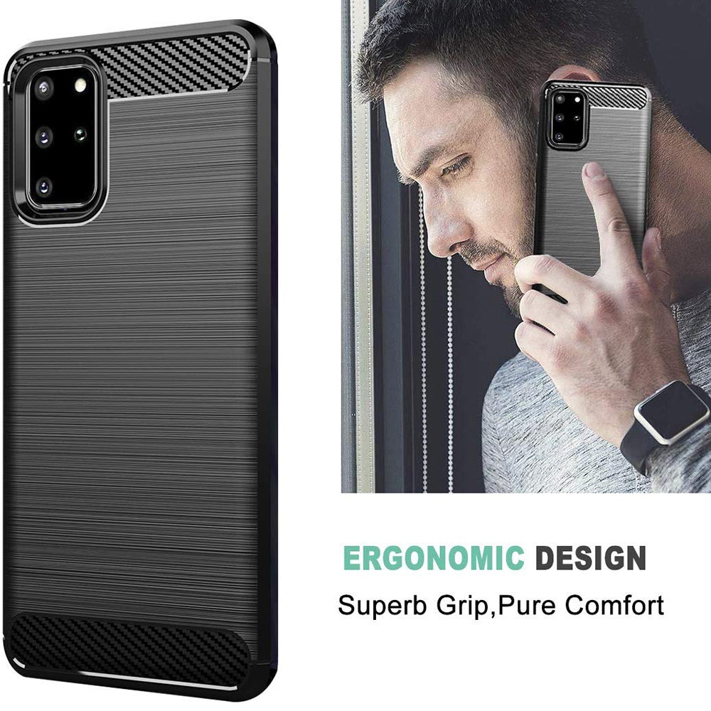 Techsuit Carbon Silicone - θήκη για Samsung Galaxy S20+ - Μαύρο - Image 4