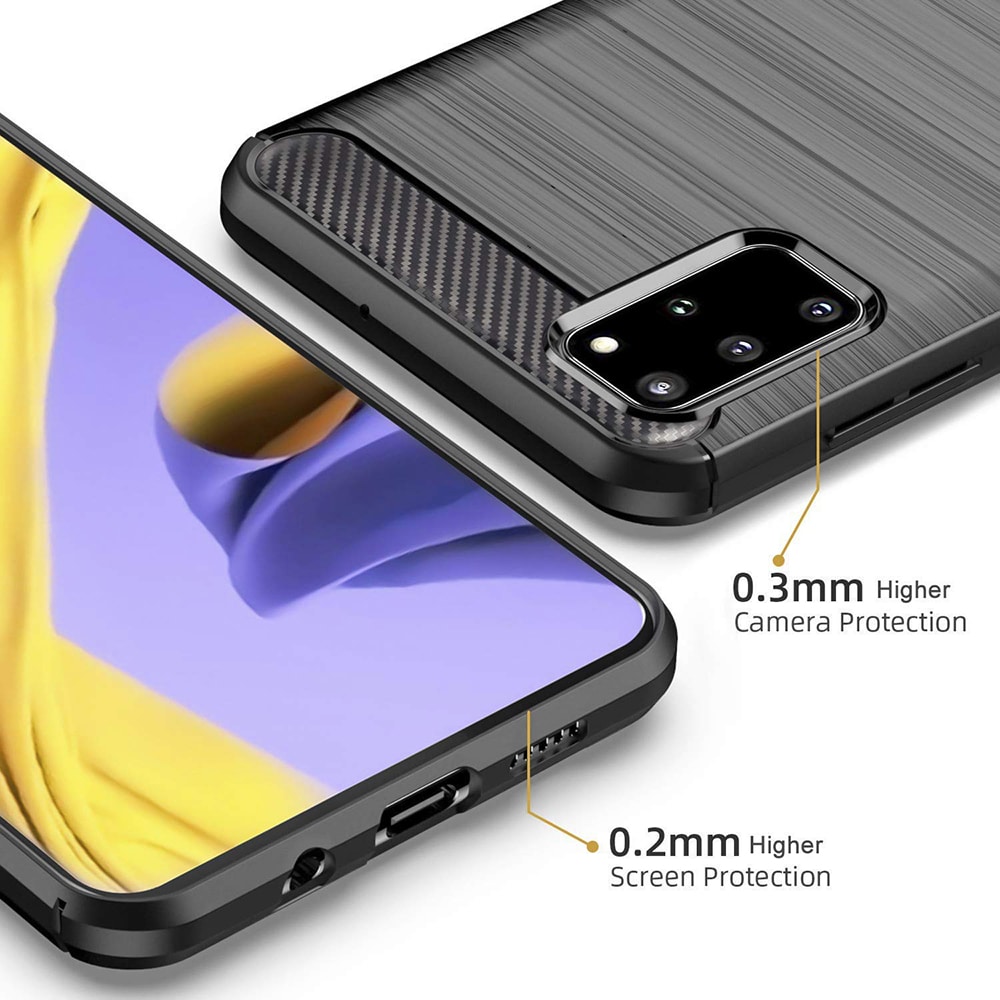 Techsuit Carbon Silicone - θήκη για Samsung Galaxy S20+ - Μαύρο - Image 6