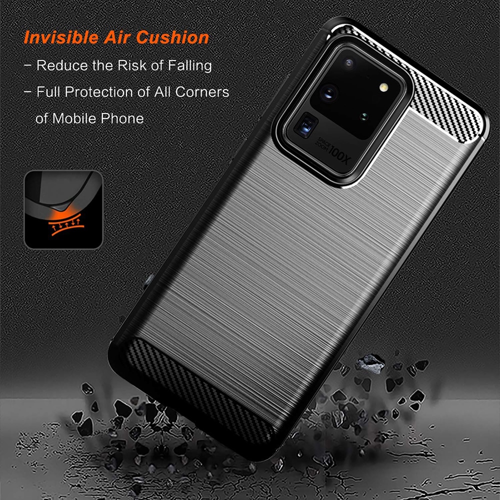 Techsuit Carbon Silicone - θήκη για Samsung Galaxy S20 Ultra - Μαύρο - Image 6