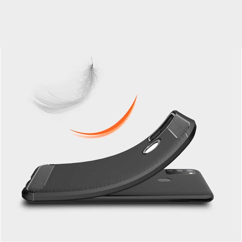 Techsuit Carbon Silicone - θήκη για Samsung Galaxy M21 - Μαύρο - Image 3