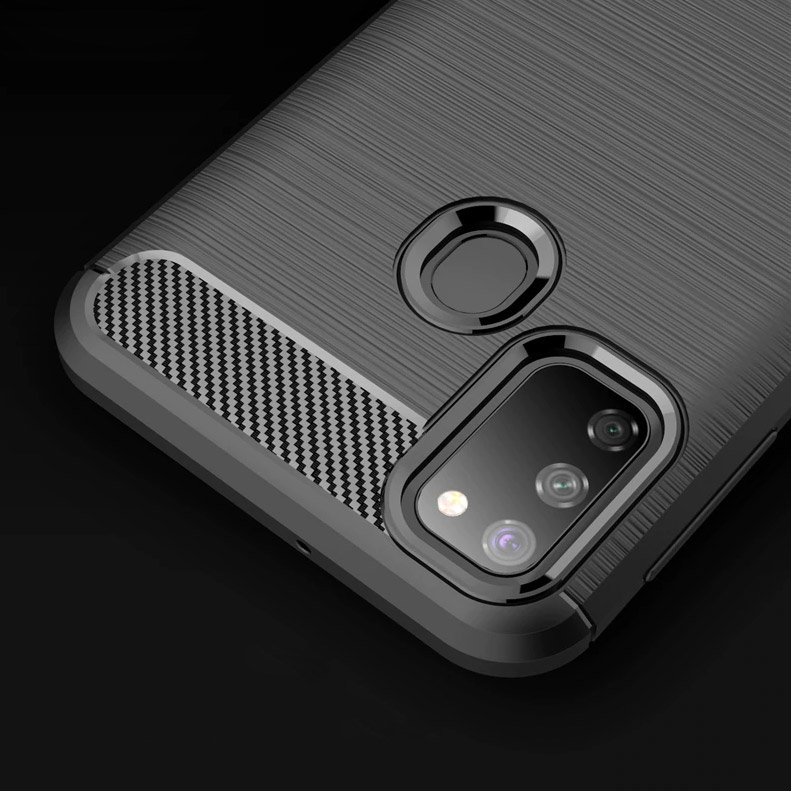 Techsuit Carbon Silicone - θήκη για Samsung Galaxy M21 - Μαύρο - Image 4