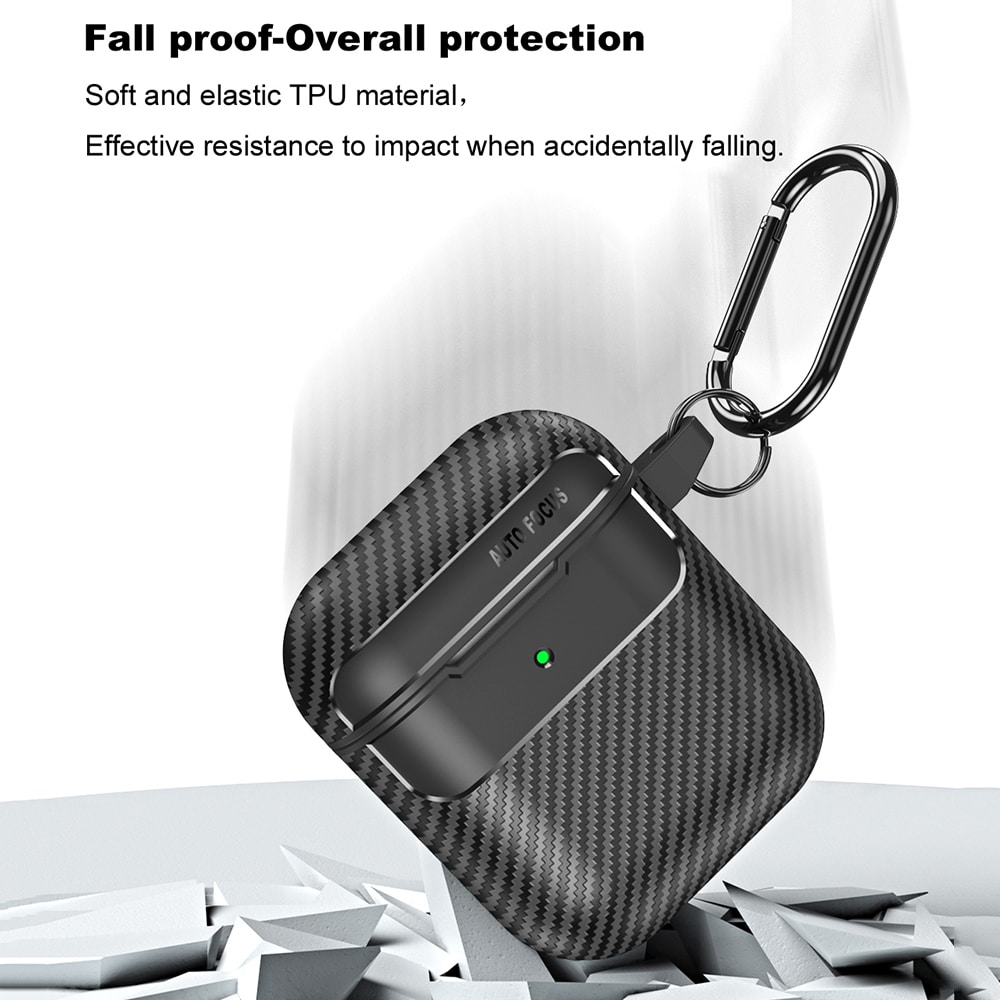 Techsuit - CarbonFiber - για AirPods 1 - Μαύρο - Image 5