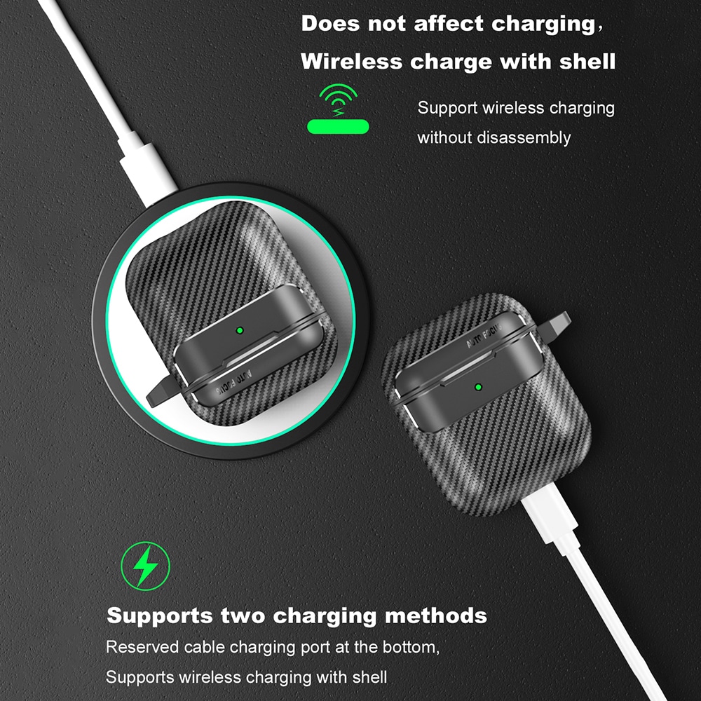 Techsuit - CarbonFiber - για AirPods 1 - Μαύρο - Image 7