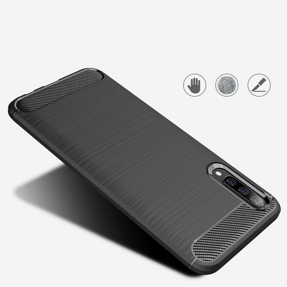 Techsuit Carbon Silicone - θήκη για Samsung Galaxy A30s - Μαύρο - Image 3