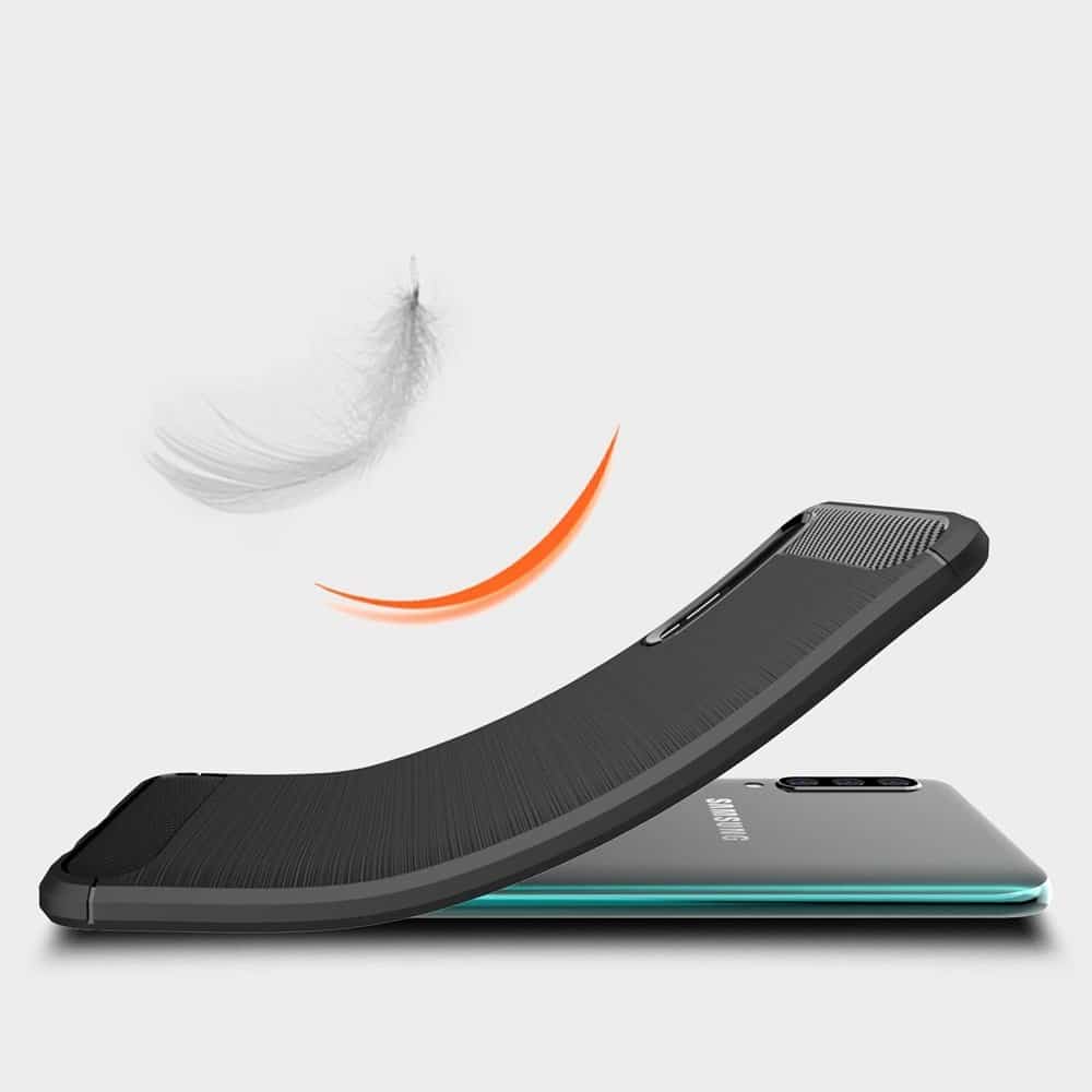 Techsuit Carbon Silicone - θήκη για Samsung Galaxy A30s - Μαύρο - Image 4