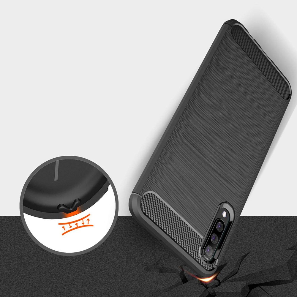 Techsuit Carbon Silicone - θήκη για Samsung Galaxy A30s - Μαύρο - Image 5
