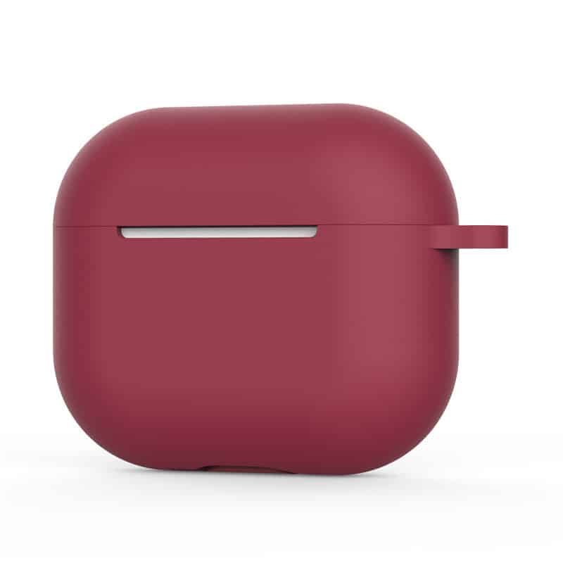 Techsuit - Θήκη Σιλικόνης - για AirPods 4, Λείο Υπερλεπτό Υλικό - Μπορντό - Image 2