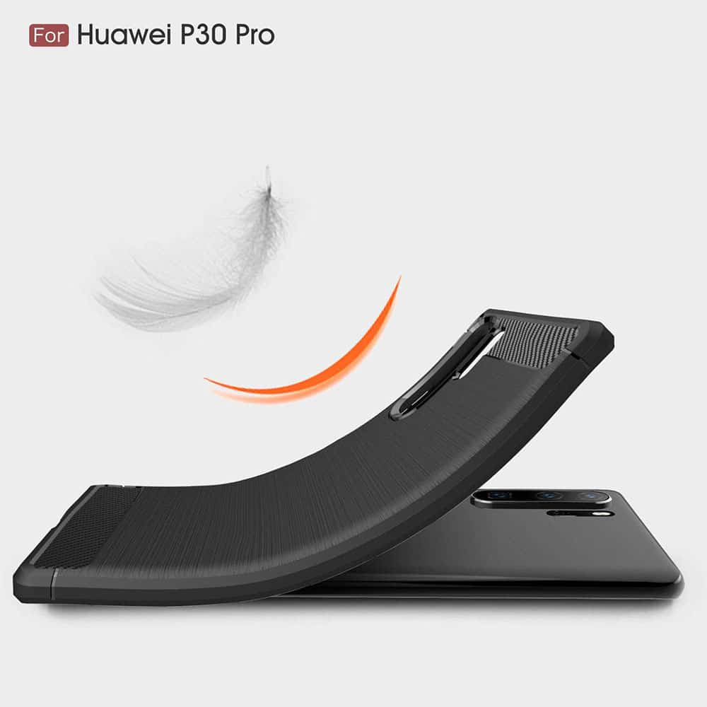 Techsuit Carbon Silicone - θήκη για Huawei P30 Pro - Μαύρο - Image 6