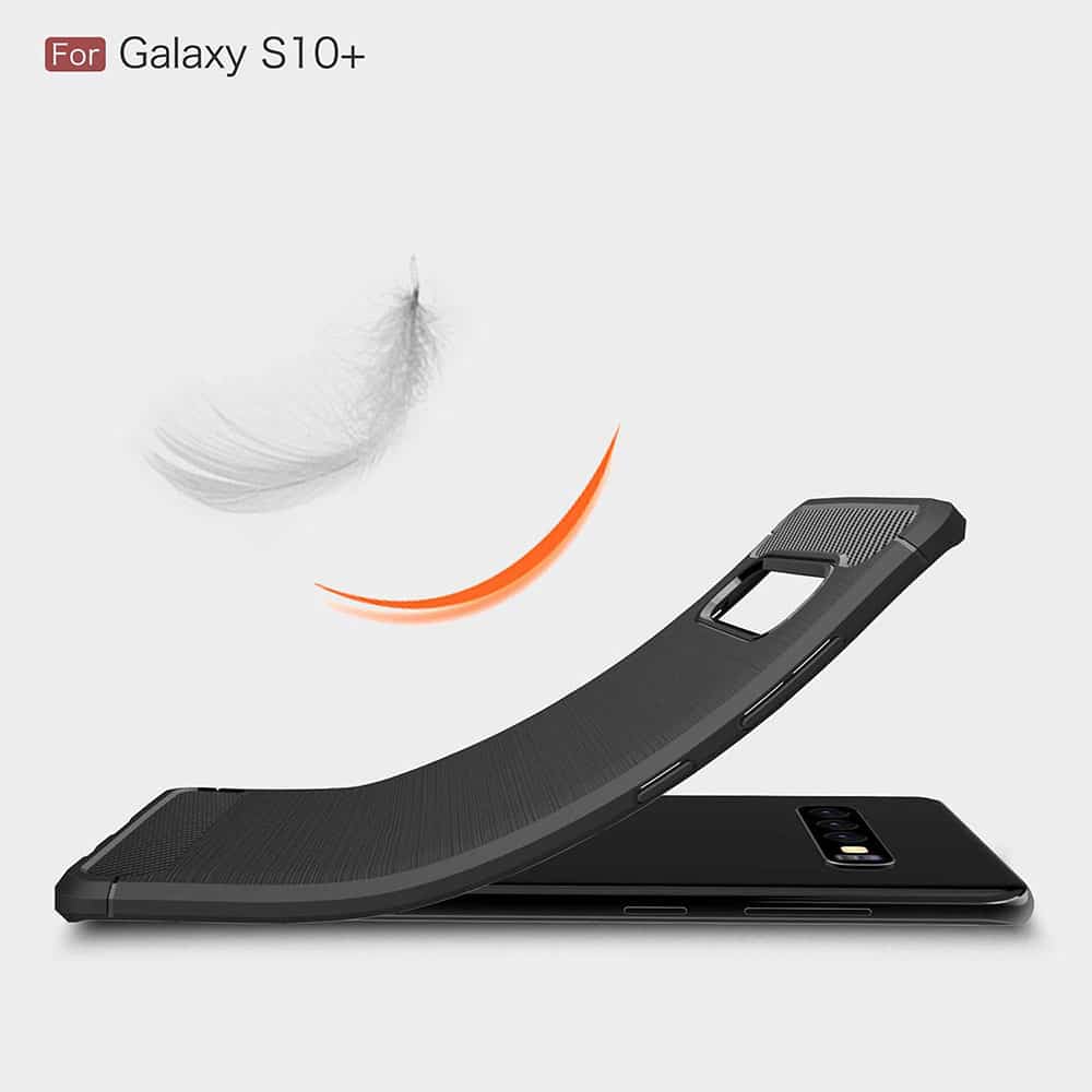 Techsuit Carbon Silicone - θήκη για Samsung Galaxy S10+ - Μαύρο - Image 2