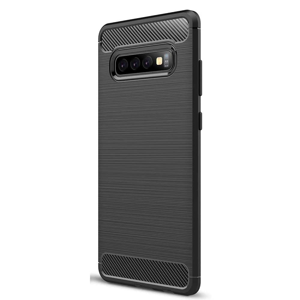 Techsuit Carbon Silicone - θήκη για Samsung Galaxy S10+ - Μαύρο - Image 4