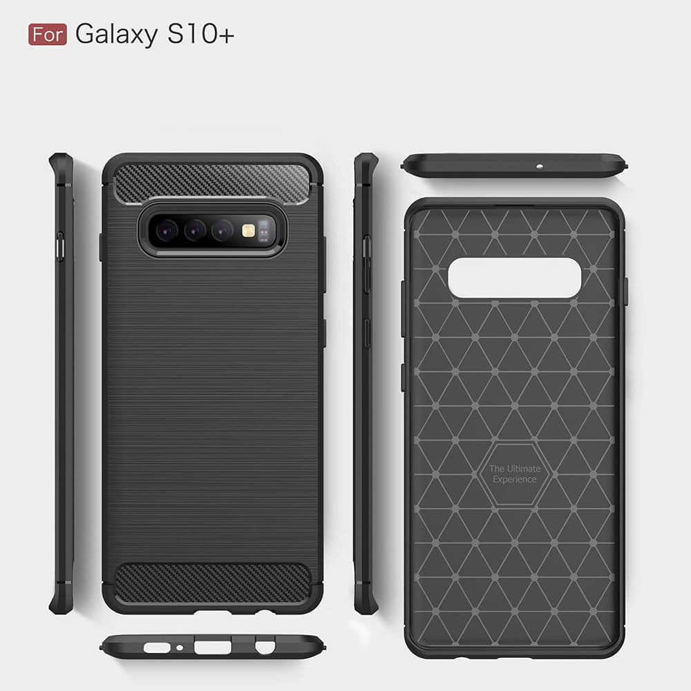 Techsuit Carbon Silicone - θήκη για Samsung Galaxy S10+ - Μαύρο - Image 6