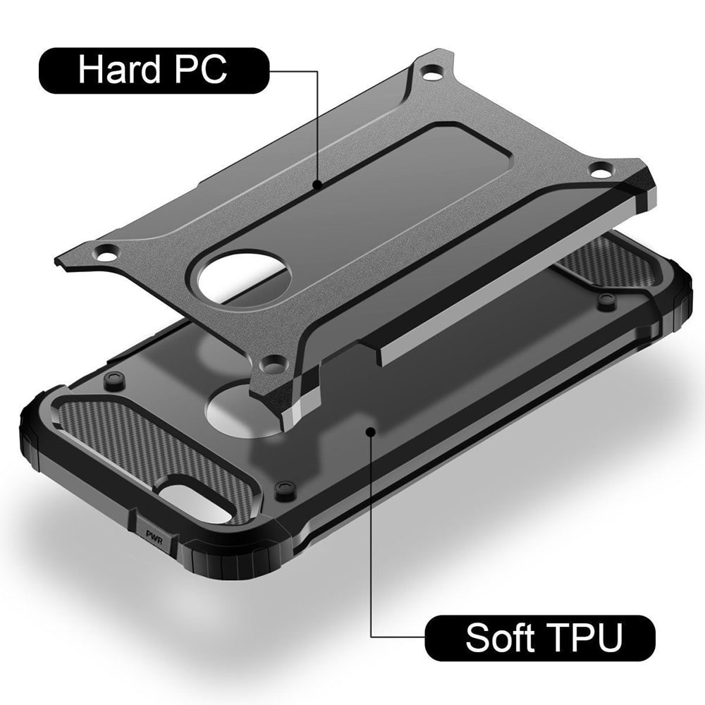 Techsuit Hybrid Armor - θήκη για Apple iPhone 5 / 5s SE - Μαύρο - Image 3