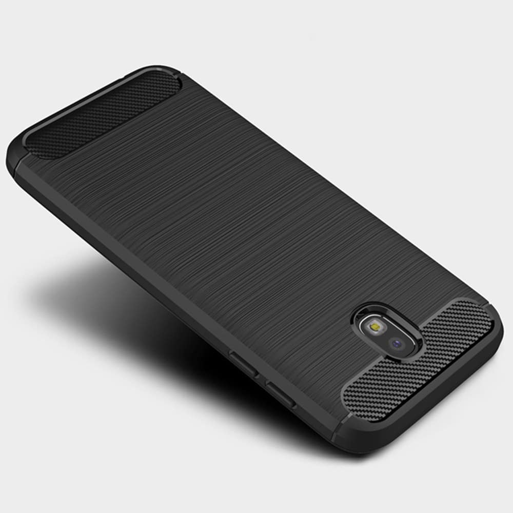 Techsuit Carbon Silicone - θήκη για Samsung Galaxy J7 (2017) - Μαύρο - Image 3