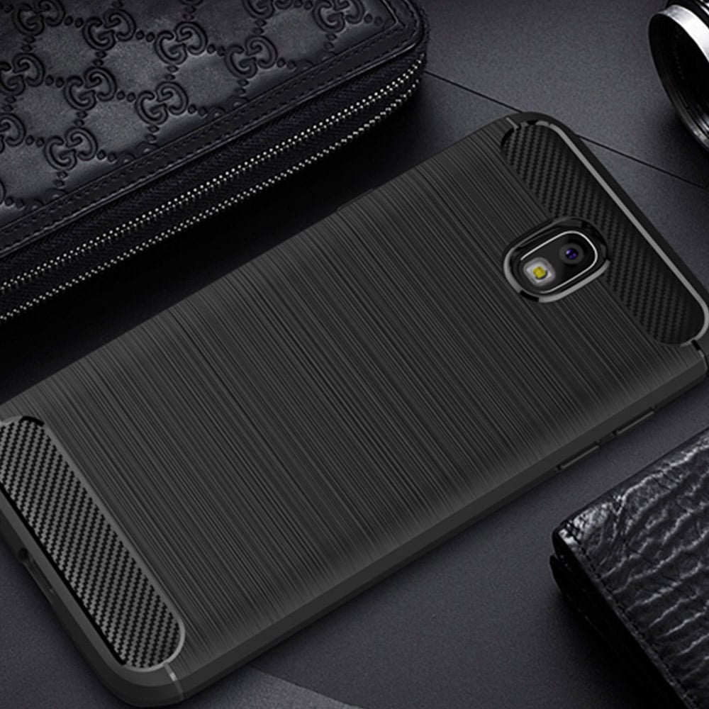 Techsuit Carbon Silicone - θήκη για Samsung Galaxy J7 (2017) - Μαύρο - Image 5