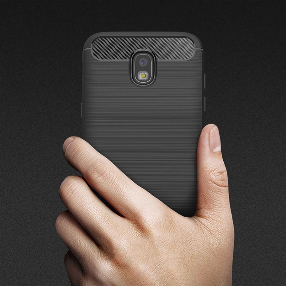 Techsuit Carbon Silicone - θήκη για Samsung Galaxy J7 (2017) - Μαύρο - Image 6