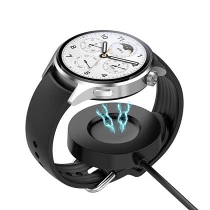 Techsuit - SmartWatch Wireless Charging Καλώδιο (TXC6) - for Xiaomi Watch S1 Pro, USB, 4W with Desk Holder - Black