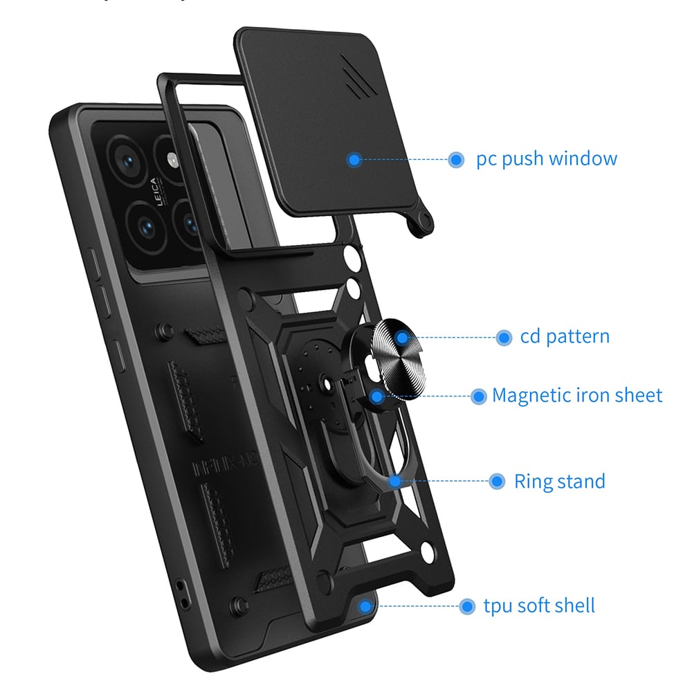 Techsuit CamShield Series - θήκη για Xiaomi 14T Pro - Μαύρο - Image 2