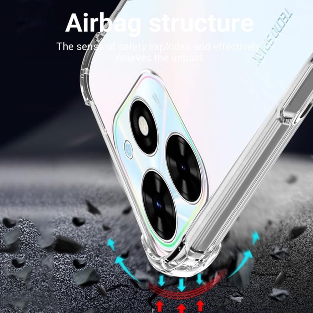Techsuit Shockproof Clear Silicone - θήκη για Tecno Spark 20 Pro - Διάφανο - Image 5