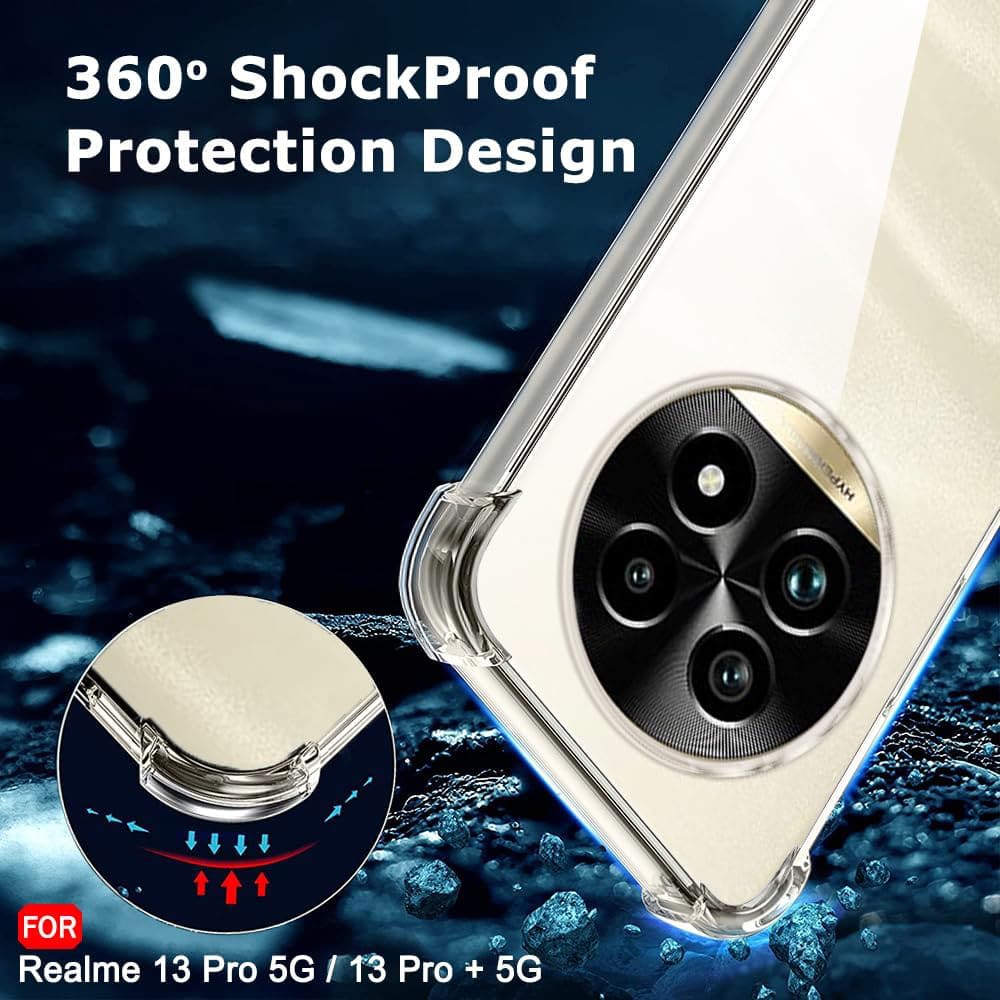 Techsuit Shockproof Clear Silicone - θήκη για Realme 13 Pro - Διάφανο - Image 5