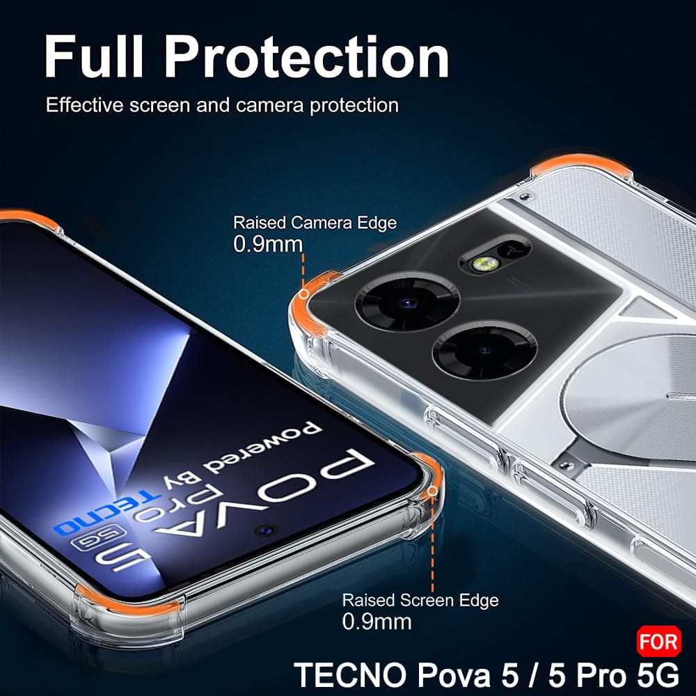 Techsuit Shockproof Clear Silicone - θήκη για Tecno Pova 5 Pro - Διάφανο - Image 5