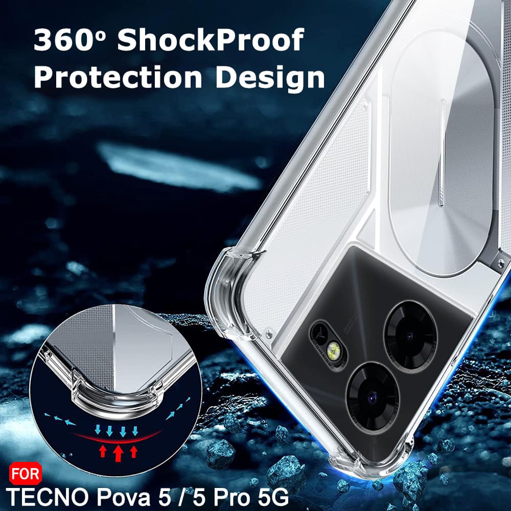 Techsuit Shockproof Clear Silicone - θήκη για Tecno Pova 5 Pro - Διάφανο - Image 6