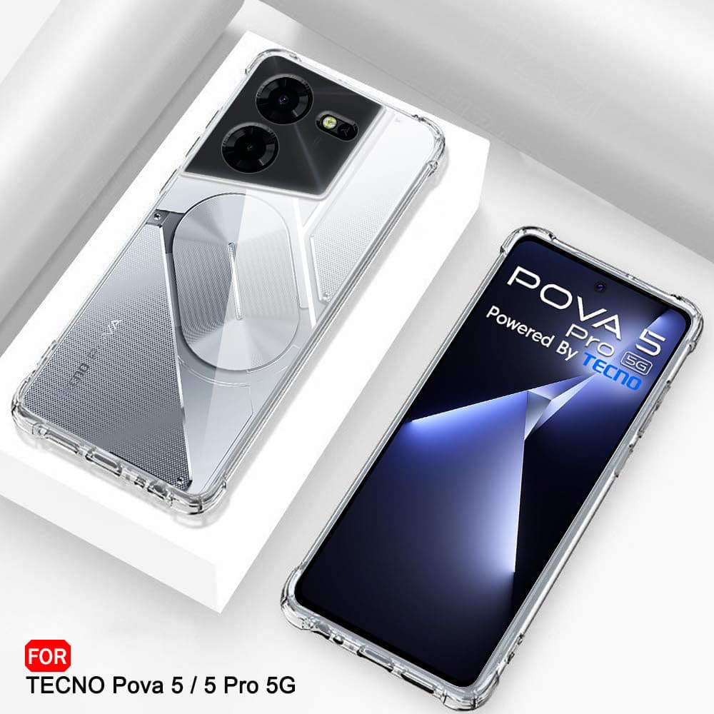 Techsuit Shockproof Clear Silicone - θήκη για Tecno Pova 5 Pro - Διάφανο - Image 4