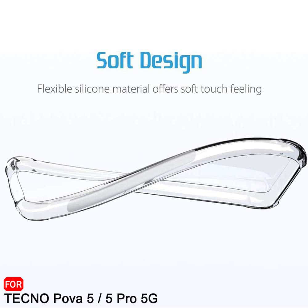 Techsuit Shockproof Clear Silicone - θήκη για Tecno Pova 5 Pro - Διάφανο - Image 3