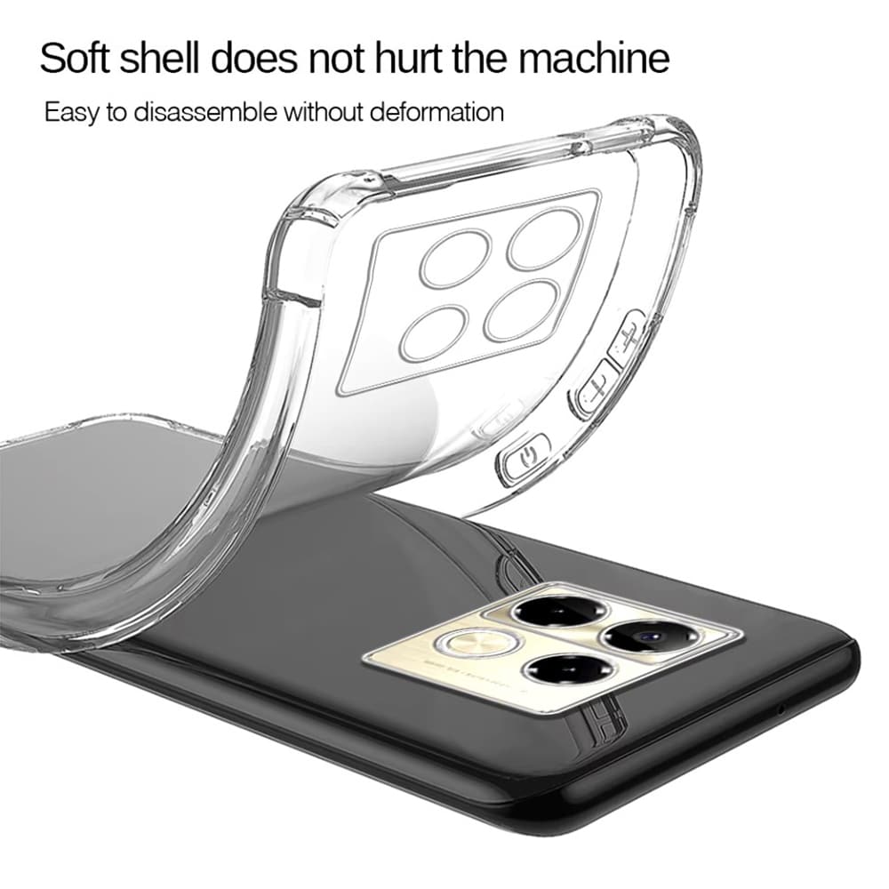Techsuit Shockproof Clear Silicone - θήκη για Infinix Note 40 Pro 4G - Διάφανο - Image 3
