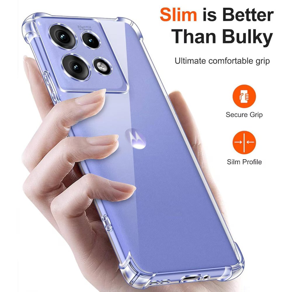 Techsuit Shockproof Clear Silicone - θήκη για Motorola Edge 50 - Διάφανο - Image 4