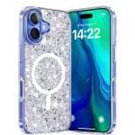 Techsuit Sparkly Glitter MagSafe - θήκη για Apple iPhone 16 Plus - Λευκό