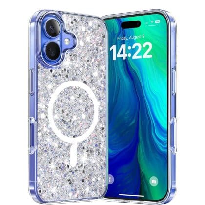 Techsuit Sparkly Glitter MagSafe - θήκη για Apple iPhone 16 Plus - Λευκό