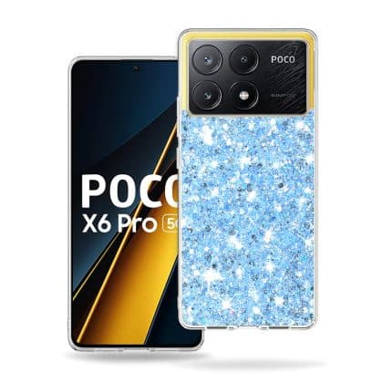 Techsuit Sparkly Glitter - θήκη για Xiaomi Poco X6 Pro - Μπλε