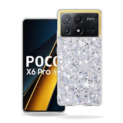 Techsuit Sparkly Glitter - θήκη για Xiaomi Poco X6 Pro - Διάφανο