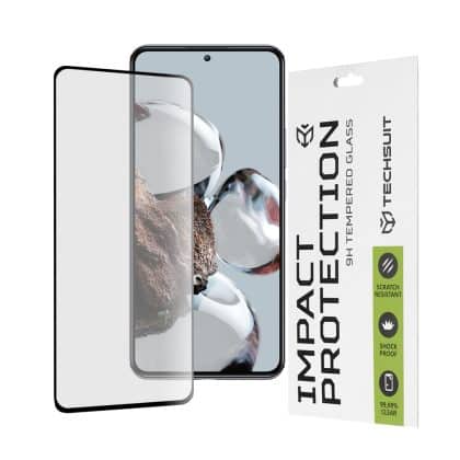 Techsuit - 111D Πλήρης Κάλυψη / Full Glue Γυαλί - Xiaomi 12T / 12T Pro - Μαύρο
