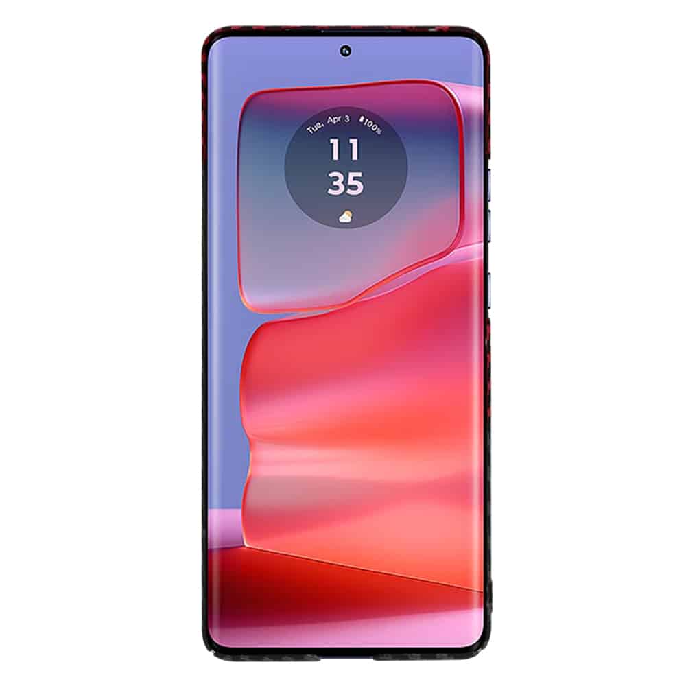 Techsuit Carbonite FiberShell - θήκη για Motorola Edge 50 Pro - Κόκκινο - Image 2
