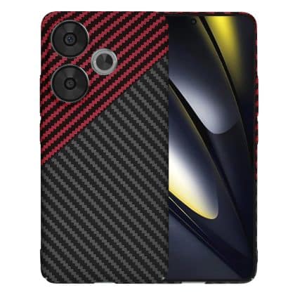 Techsuit Carbonite FiberShell - θήκη για Xiaomi Poco F6 - Κόκκινο