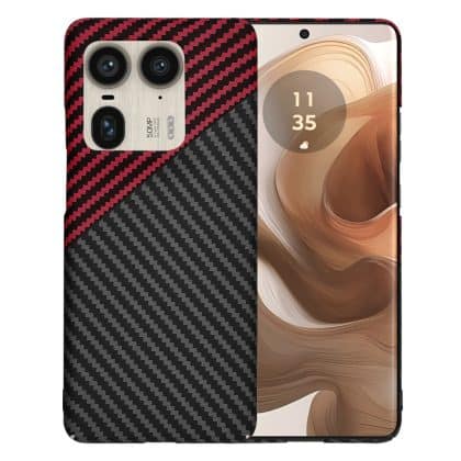 Techsuit Carbonite FiberShell - θήκη για Motorola Edge 50 Ultra - Κόκκινο