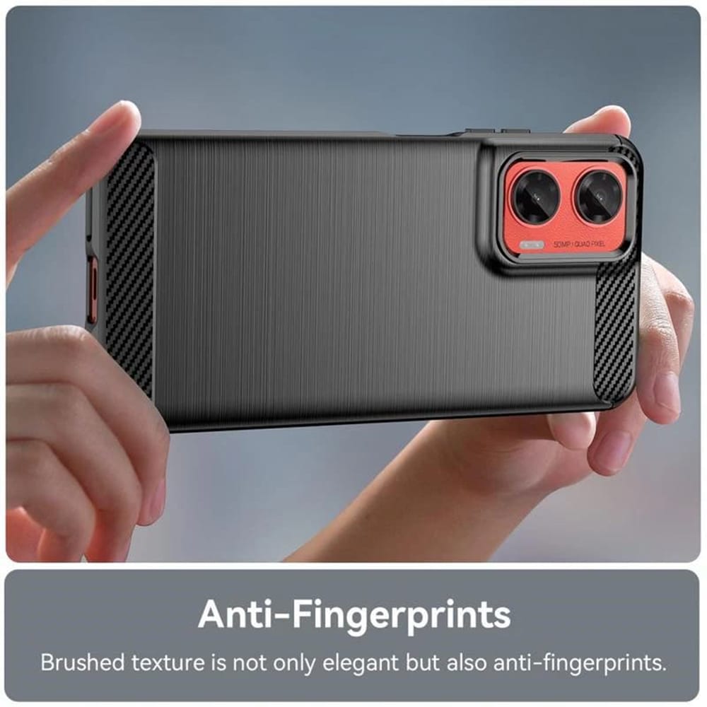 Techsuit Carbon Silicone - θήκη για Motorola Moto G55 - Μαύρο - Image 4