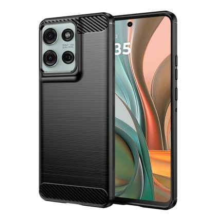 Techsuit Carbon Silicone - θήκη για Motorola Moto G75 - Μαύρο