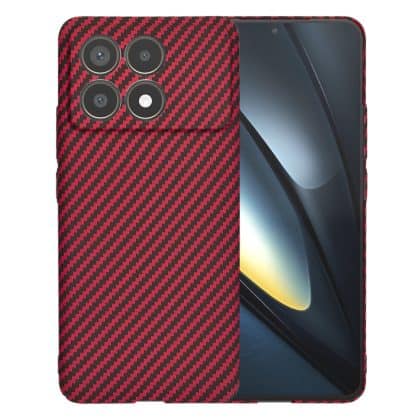 Techsuit Carbonite FiberShell - θήκη για Xiaomi Poco F6 Pro - Κόκκινο