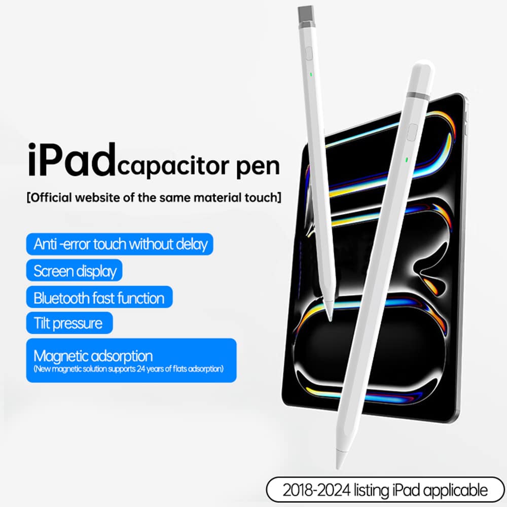 Techsuit Stylus Pen για Tablet, Bluetooth, Type-C, 125mAh, Palm Rejection, Tilt Pressure Sense - Λευκό - Image 3