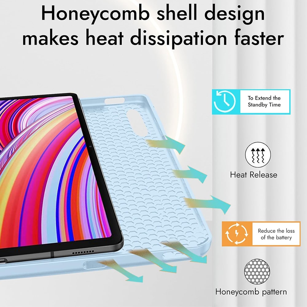Techsuit - Flex Trifold (με Θήκη για Μολύβι) - Xiaomi Redmi Pad Pro / Poco Pad - Ροζ - Image 3