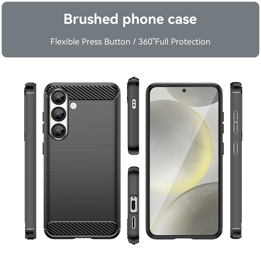 Techsuit Carbon Silicone - θήκη για Samsung Galaxy S25+ - Μαύρο - Image 2