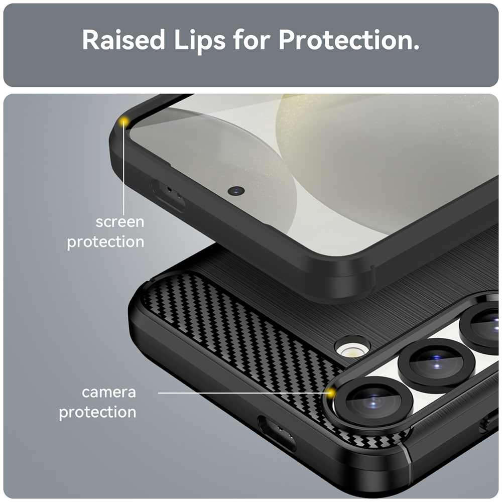 Techsuit Carbon Silicone - θήκη για Samsung Galaxy S25+ - Μαύρο - Image 5