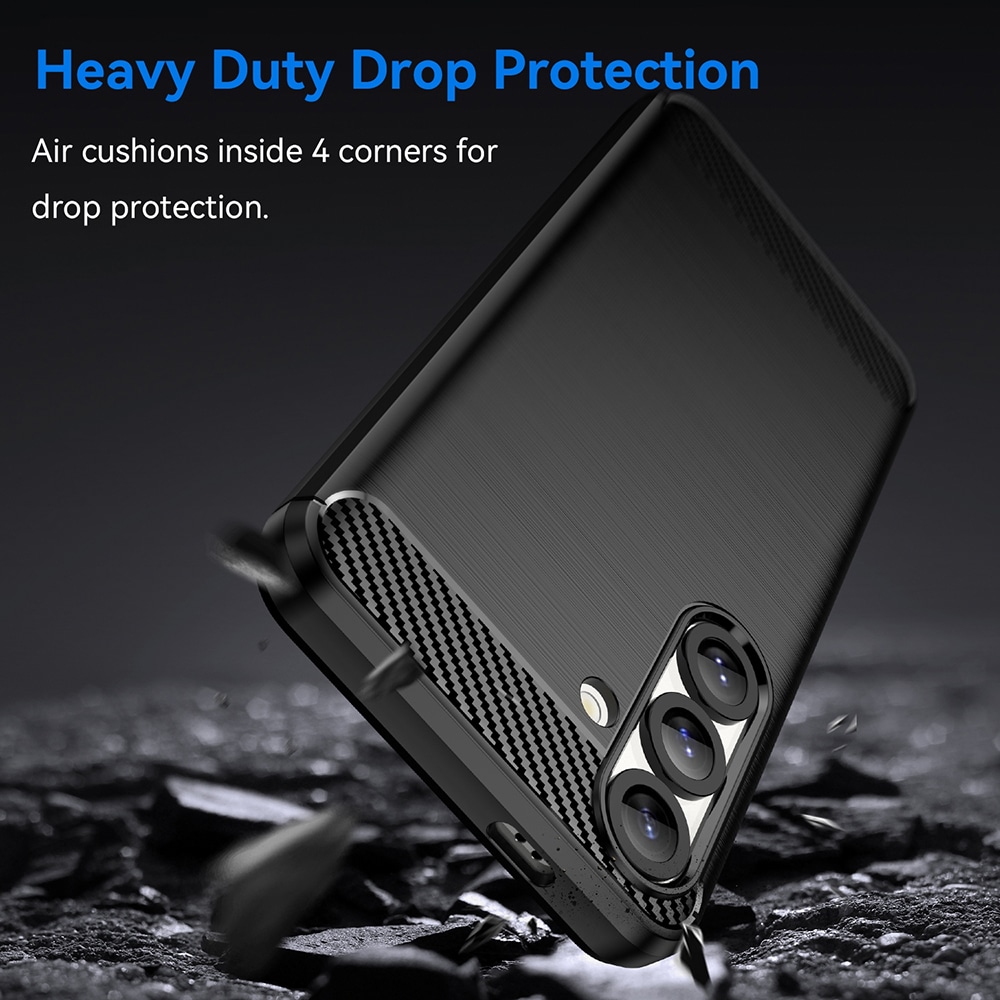Techsuit Carbon Silicone - θήκη για Samsung Galaxy S25+ - Μαύρο - Image 4