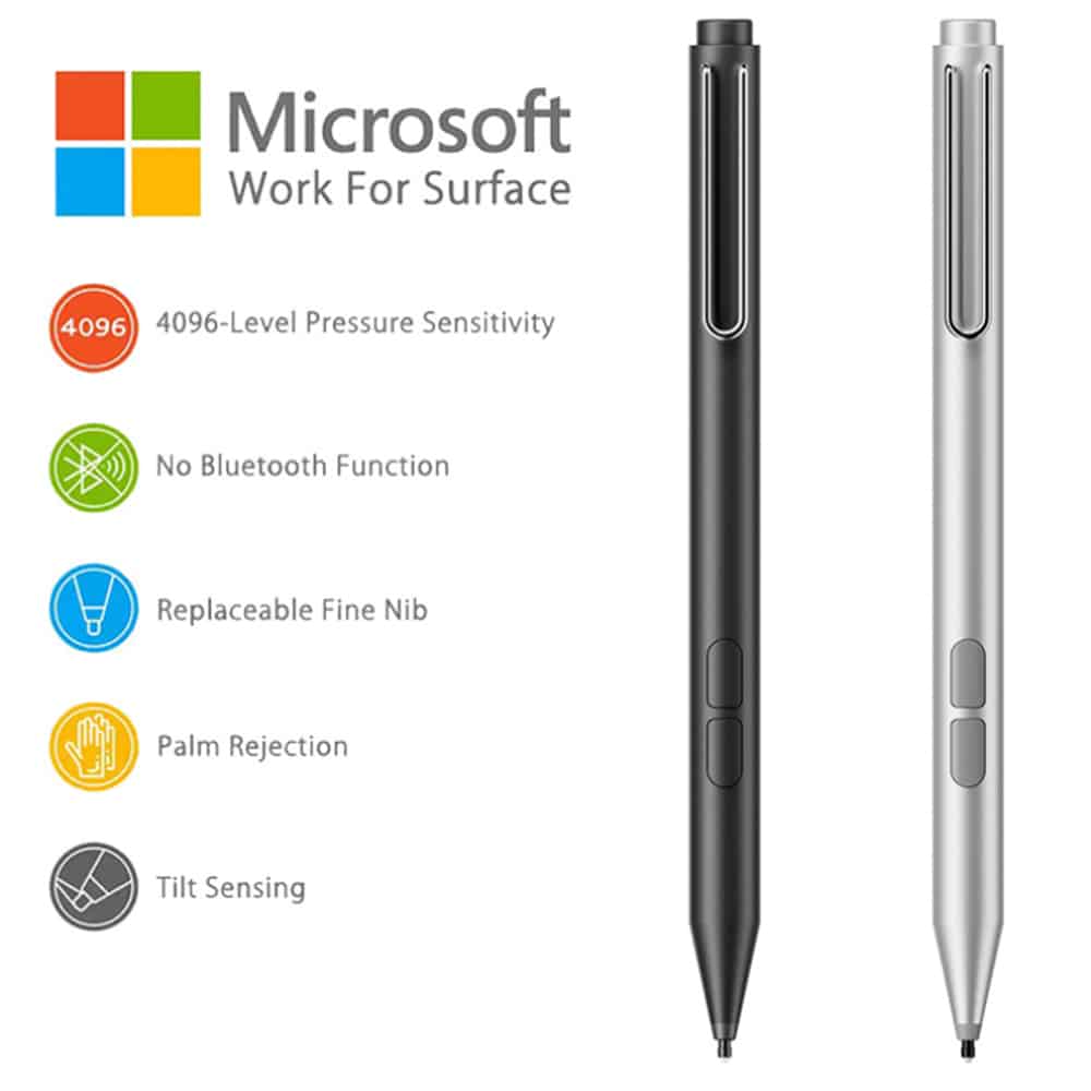 Techsuit Stylus Pen για Microsoft Surface Tablet, Palm Rejection, AAAA Μπαταρία, MPP1.51 - Μαύρο - Image 5